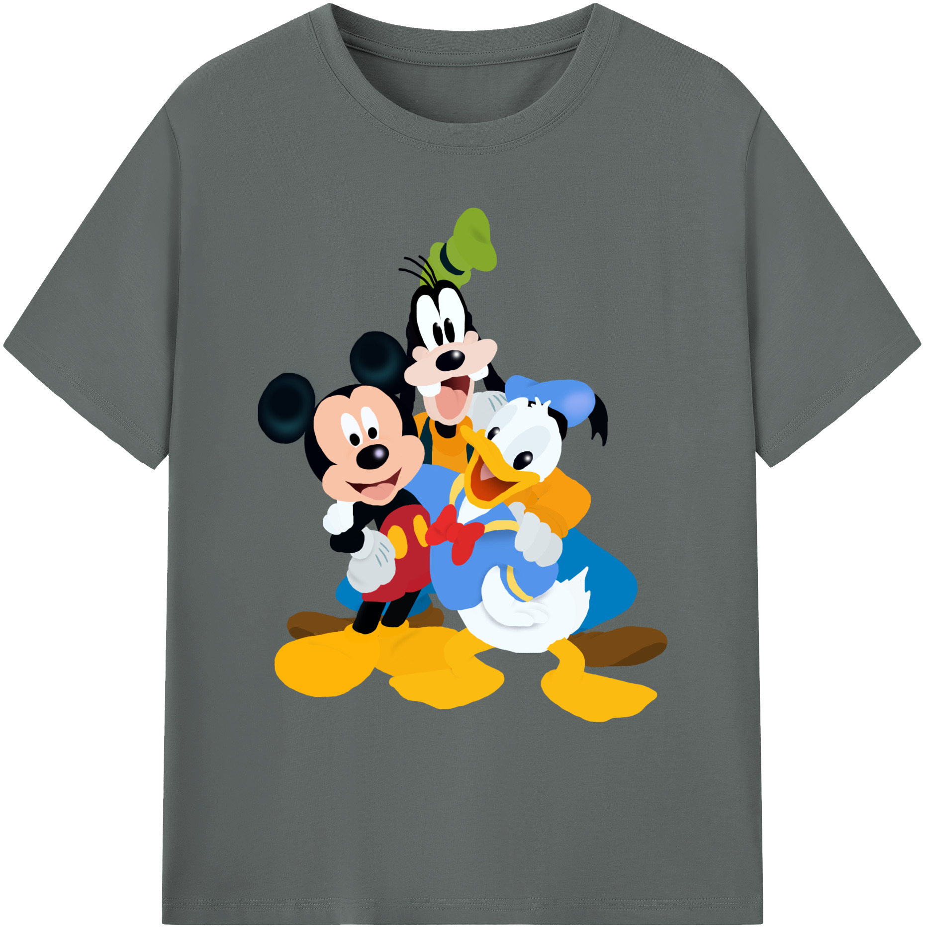 ミッキーマウス Mickey Mouse 綿100％ メンズ半袖Tシャツ｜肌触りやわらか＆通気性